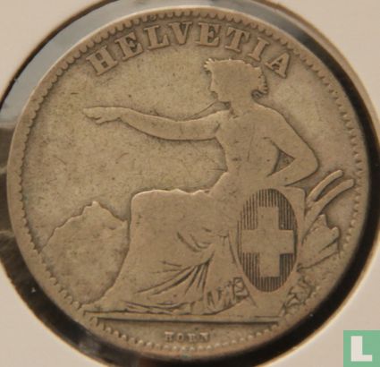 Schweiz 2 Franc 1860 - Bild 2