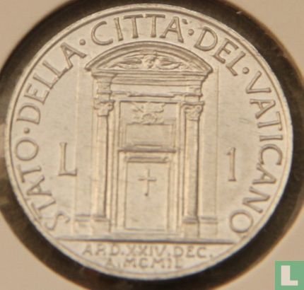Vatikan 1 Lira 1950 "Holy Year" - Bild 1
