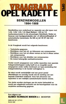 Vraagbaak Opel Kadett E - Afbeelding 2