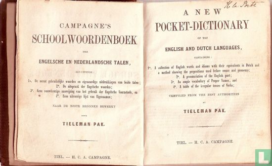 Campagne's schoolwoordenboek der Engelsche & Nedederlandsche talen - Afbeelding 3