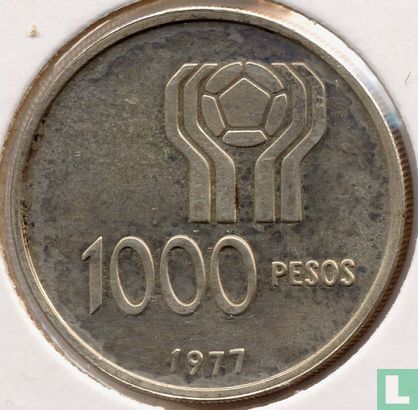 Argentinië 1000 pesos 1977 "1978 Football World Cup in Argentina" - Afbeelding 1