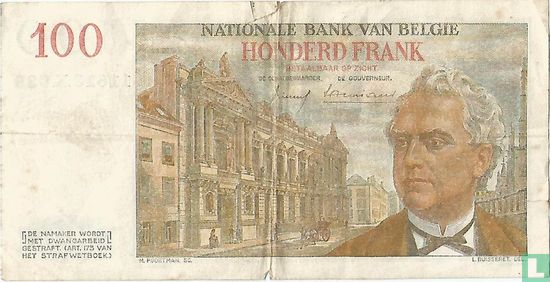 Belgium 100 Francs  - Image 2