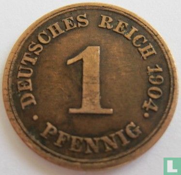 Empire allemand 1 pfennig 1904 (E) - Image 1