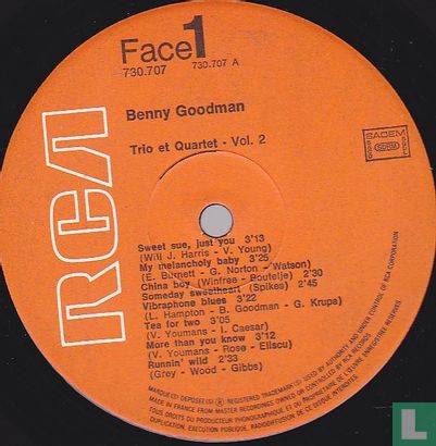 Benny Goodman Trio and Quartet Volume 2 (1935-1938) - Image 3