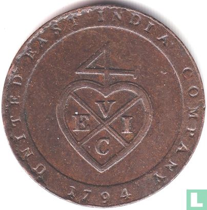 Madras 1/96 rupee 1794 - Afbeelding 1