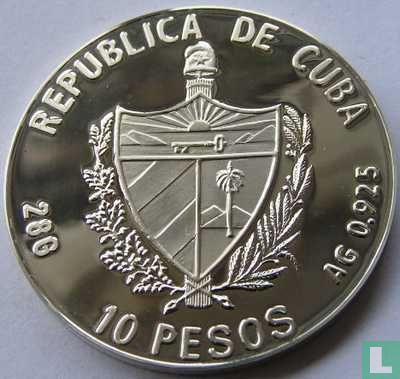Cuba 10 pesos 1990 (BE) "1992 Summer Olympics in Barcelona - Hurdling" - Image 2
