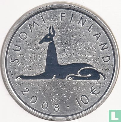 Finland 10 euro 2008 (PROOF) "100th anniversary Birth of Mika Waltari" - Afbeelding 1