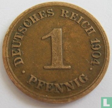 Duitse Rijk 1 pfennig 1904 (G) - Afbeelding 1