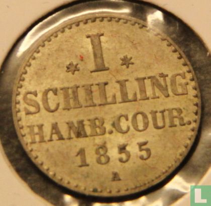 Hamburg 1 schilling 1855 (A) - Afbeelding 1