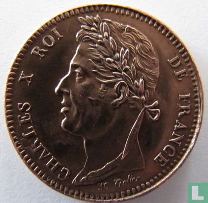 France 10 centimes 1824-1825 (essai) - Image 2