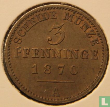 Pruisen 3 pfenninge 1870 (A) - Afbeelding 1