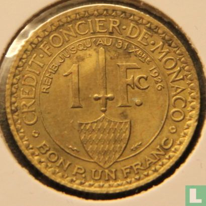 Monaco 1 franc 1924 - Image 2