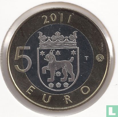 Finland 5 euro 2011 (PROOF) "Tavastia" - Afbeelding 1