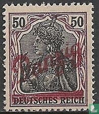 Germania with slanted overprint 