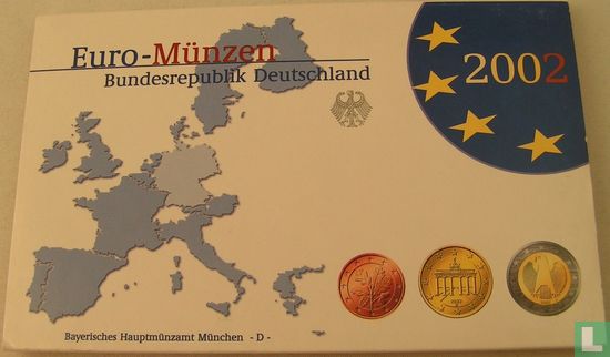 Duitsland jaarset 2002 (PROOF - D) - Afbeelding 1
