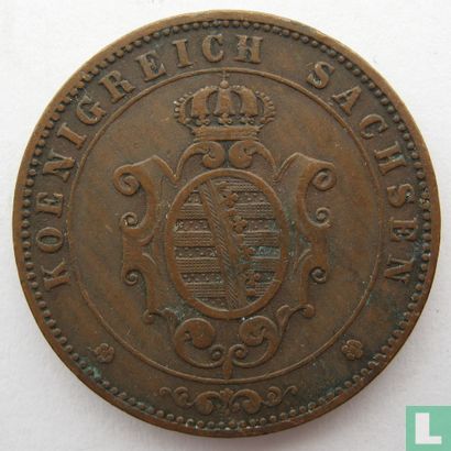 Saxony-Albertine 5 pfennige 1864 - Image 2