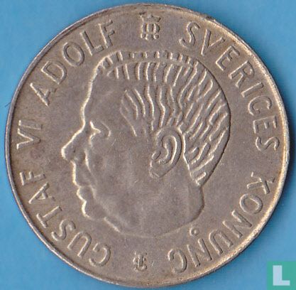 Sweden 5 kronor 1955 (edge lettering position B) - Image 2