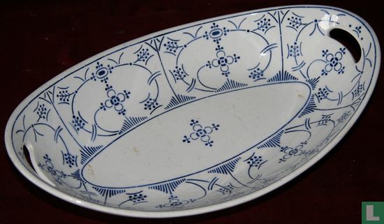 Ceramique Societé Maastricht blauw-witte broodschaal - Image 1