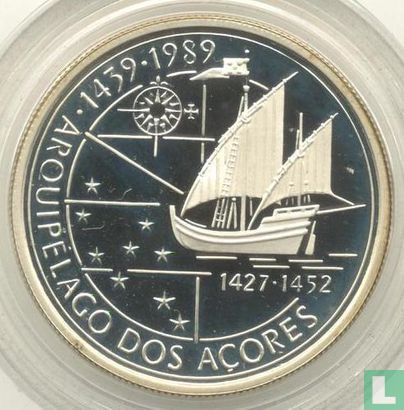 Portugal 100 escudos 1989 (PROOF - zilver) "Discovery of the Azores" - Afbeelding 1