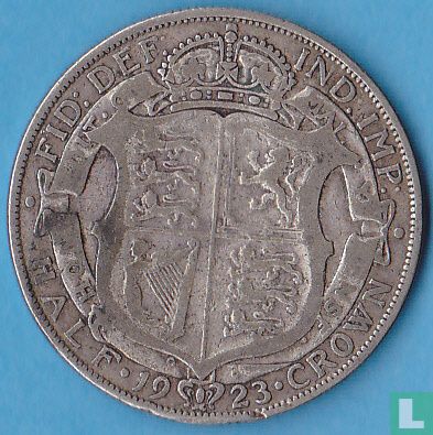 Royaume-Uni ½ crown 1923 - Image 1