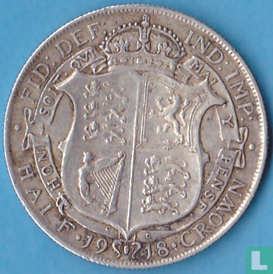 Verenigd Koninkrijk ½ crown 1918 - Afbeelding 1