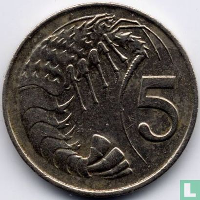Îles Caïmans 5 cents 1972 - Image 2