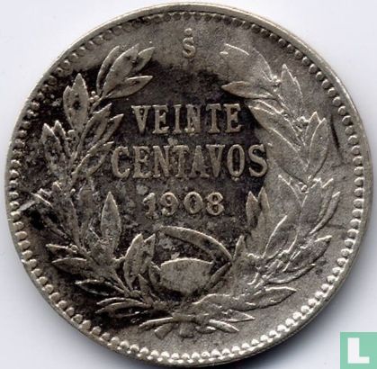 Chile 20 centavos 1908 - Image 1