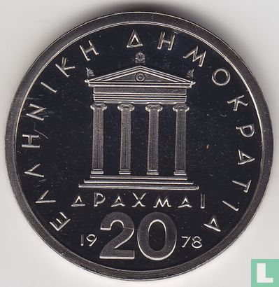 Grèce 20 drachmai 1978 (BE) - Image 1