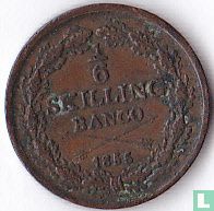 Zweden 1/6 skilling banco 1855 - Afbeelding 1