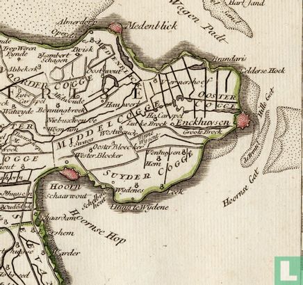 Kaart van Noord Holland uit 1748 van Robert de Vaugondy. - Bild 3