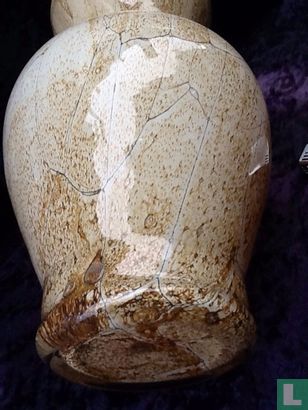 Opaline gemarmerde glazen vaas - Afbeelding 2