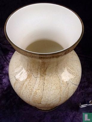 Opaline gemarmerde glazen vaas - Image 3
