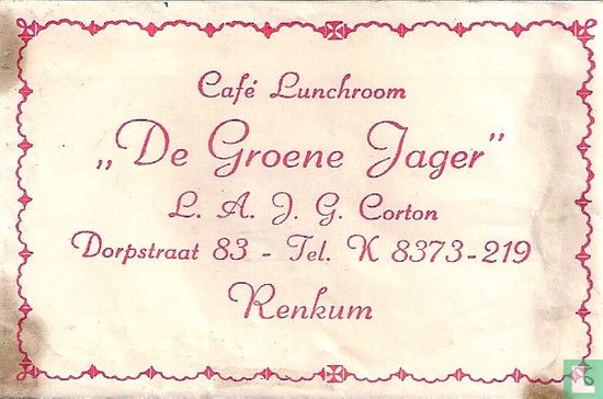 Café Lunchroom "De Groene Jager" - Afbeelding 1