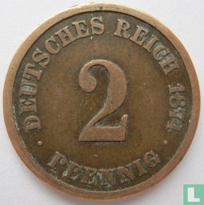 Duitse Rijk 2 pfennig 1874 (A - misslag) - Afbeelding 1
