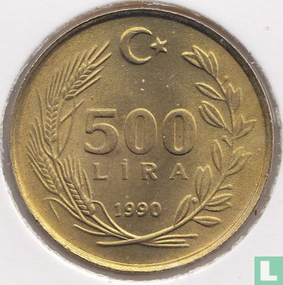 Turquie 500 lira 1990 (type 2) - Image 1