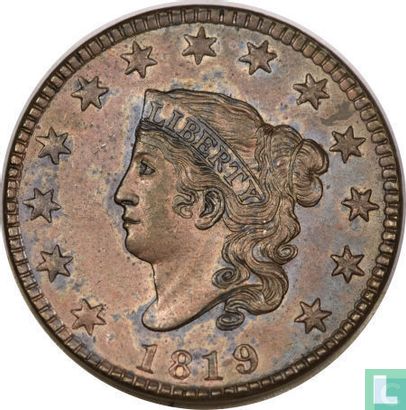 USA 1 cent 1819 (small date) - Afbeelding 1