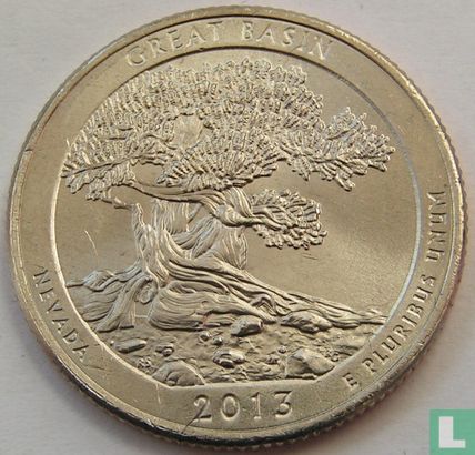 United States ¼ dollar 2013 (P) "Great Basin national park - Nevada" - Image 1