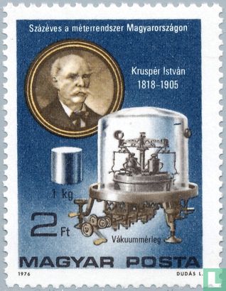 István Kruspér en vacuüm weegschaal