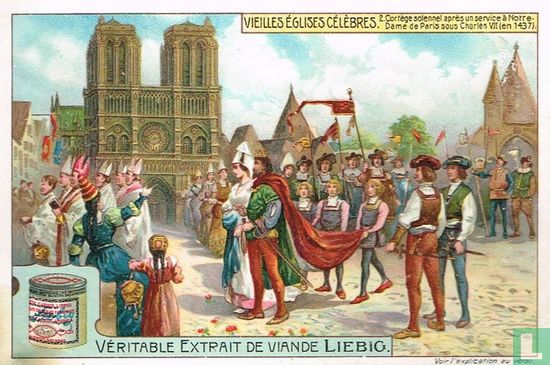 Cortège solennel après un service à Notre-Dame de Paris sous Charles VII (en 1437)