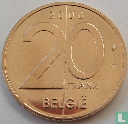 Belgique 20 francs 2000 (NLD) - Image 1