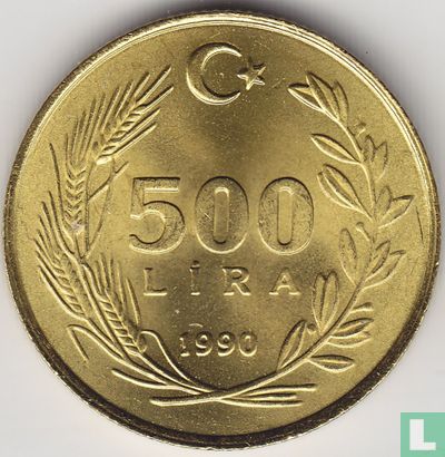 Turkije 500 lira 1990 (type 1) - Afbeelding 1