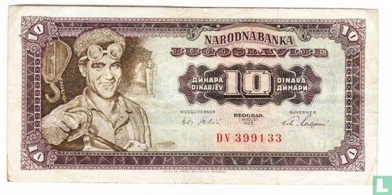 Jugoslawien 10 Dinara 1965 - Bild 1