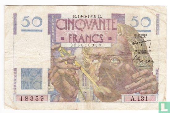 Frankrijk 50 Francs 1949 - Afbeelding 1