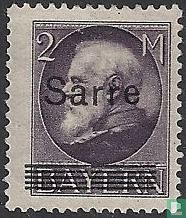 Aufdruck auf Briefmarken von Bayern