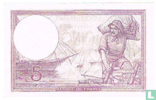 Frankreich 5 Franc 1918 VIOLETT - Bild 2
