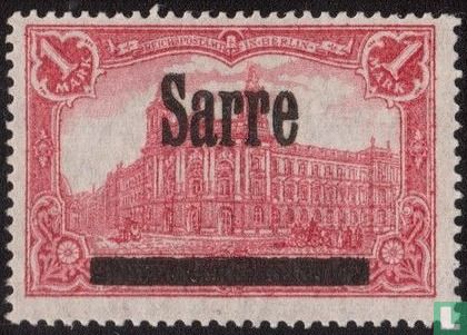 Aufdruck auf deutschen Briefmarken 