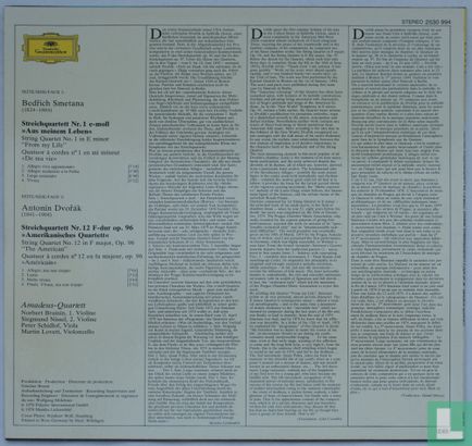 Bedrich Smetana - Antonin Dvorak - Streichquartette - String Quartets - Nr. 1 "Aus meinem Leben" - op. 96 "American"  - Bild 2