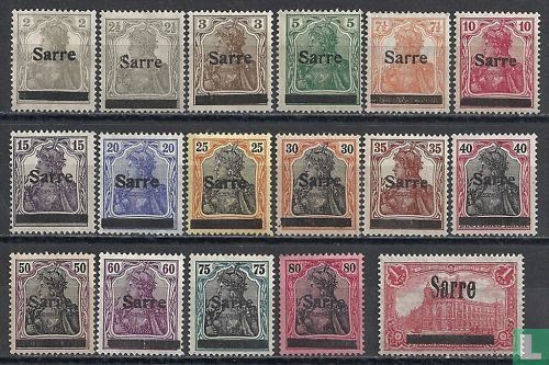Aufdruck auf deutschen Briefmarken