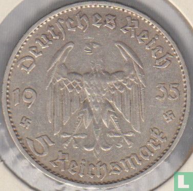 Duitse Rijk 5 reichsmark 1935 (D) "First anniversary of Nazi Rule" - Afbeelding 1