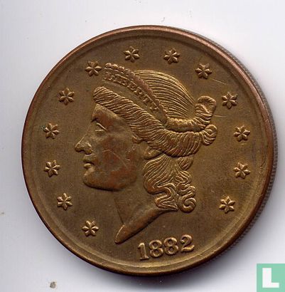 Verenigde Staten 20 dollar 1882 S replica - Afbeelding 1